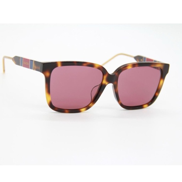 NEW GUCCI UNISEX CAT EYE SUNGLASSES GUCCI BROWN RED GUCCI SUNGLASSES - Picture 5 of 6
